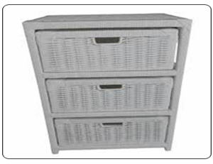 Gaveteiro Branco com Três Gavetas