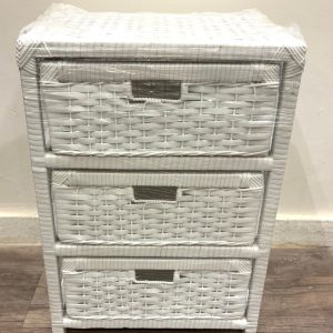 Gaveteiro de fibra sintética branca